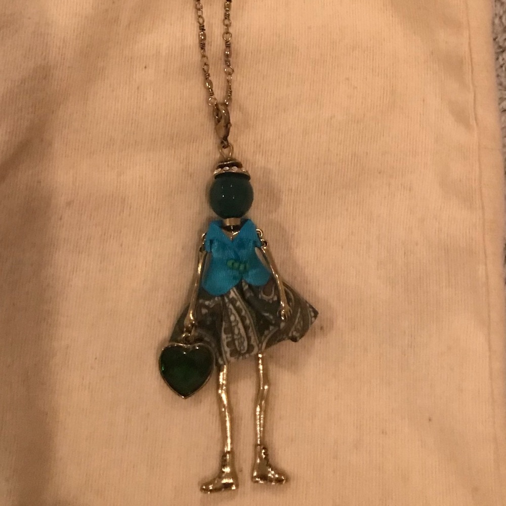French Doll long Gold Necklace